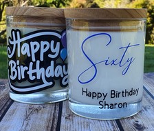 Birthday Message Soy Candle - NZ made