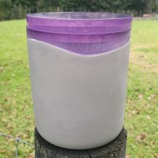 Purple Concrete Candle
