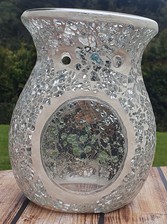 Silver Mosaic Oil Burner