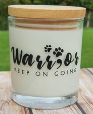 Warrior Keep On Going Candle for Mental Health