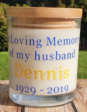 Memorial Message on a Candle