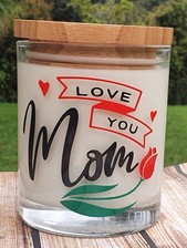 Love You Mom Candle