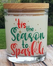 Tis The Season To Sparkle Candle