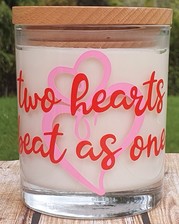 Two Hearts Beat As One Candle