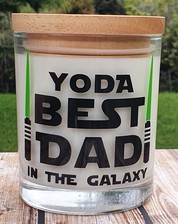 Yoda Best Dad In The Galaxy Candle