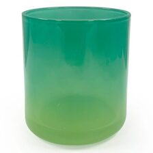 Two-Toned Green Large Candle