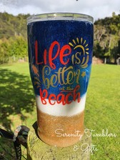 Life's Better at the Beach Curved Tumbler