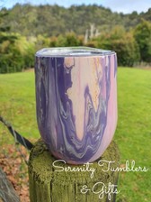 Purple, Pink, White, Gold Wine/Water Tumbler