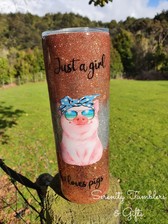 Just A Girl Who Loves Pigs Skinny Smoothie Tumbler