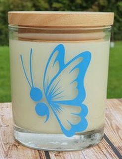 Mental Health Butterfly Candle
