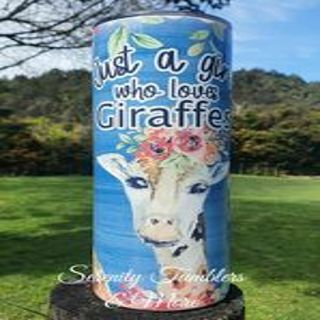 Just A Girl Who Loves Giraffes Skinny Tumbler